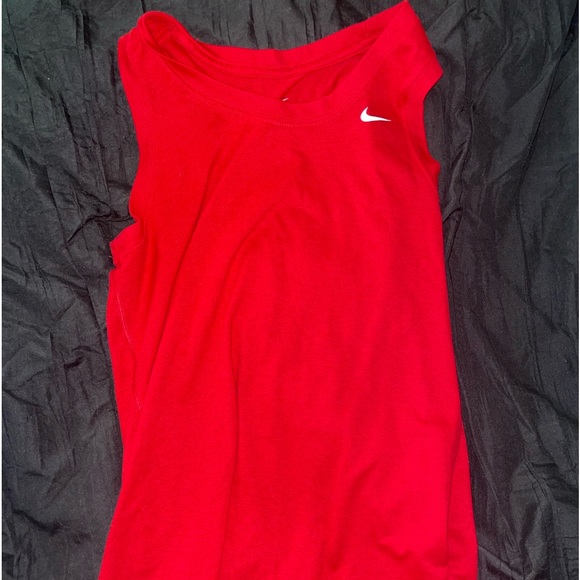 Nike Tops - Nike red dry fit tank top size medium nice red gently used tank🫶🏻💌🏷️